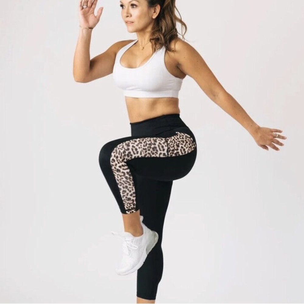 Zyia Leopard Pocket Brilliant Hi-Rise Capri